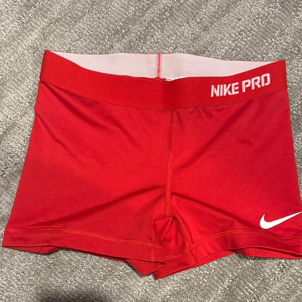 Nike Red Women's Training Compression Shorts